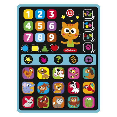 Развивающая игрушка Планшетик Первые знания с Котёнком Азбукварик 3349 01